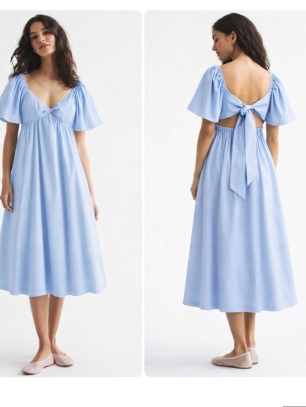 Abercrombie Petite Large Light Blue Women's Puff-S